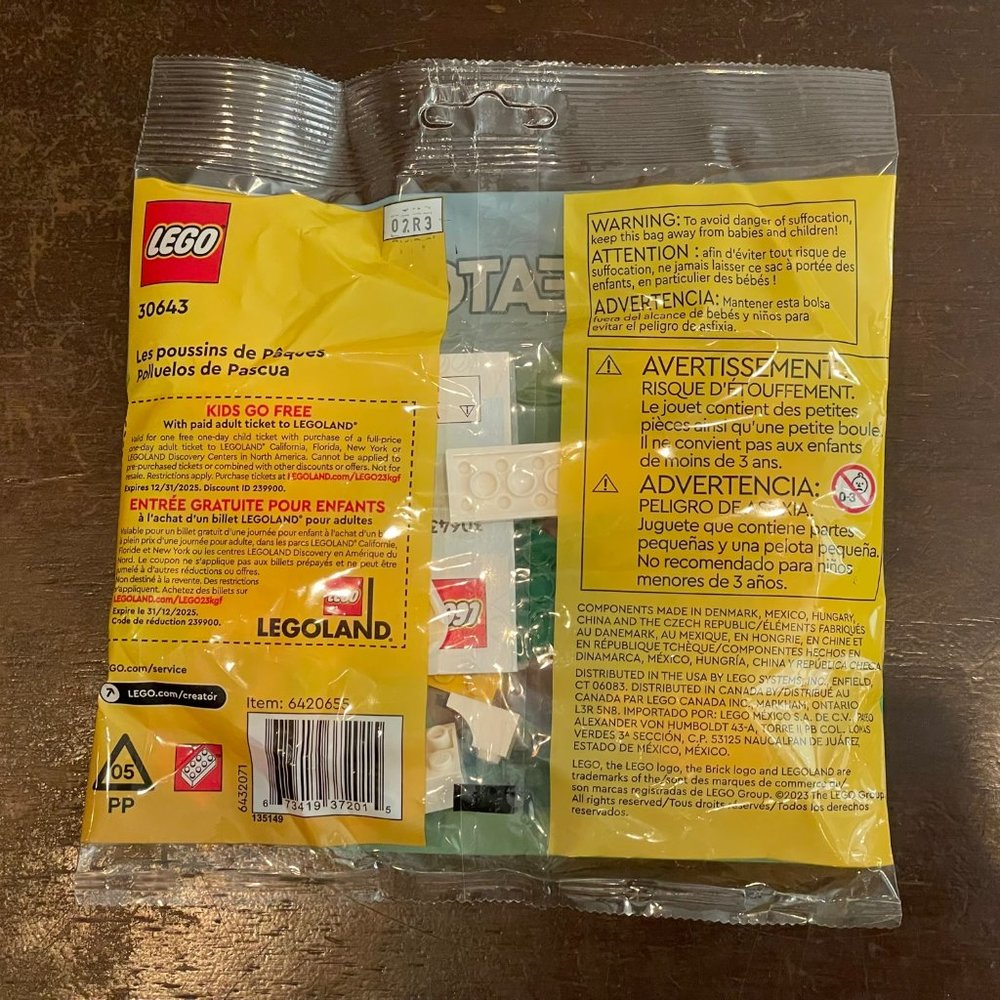 LEGO Creator 30643 Easter Chickens Polybag Set New Sealed in Hand - Picture 2 of 5